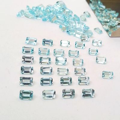 Naturel Sky Blue Topaz Octgon Shape 5X3 Mm 25 Pieces Lot. Top Quality Naturel Sky Blue Topaz 