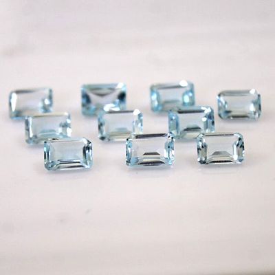 Naturel Sky Blue Topaz Octgon Shape 6X4 Mm 25 Pieces Lot. Top Quality Naturel Sky Blue Topaz 