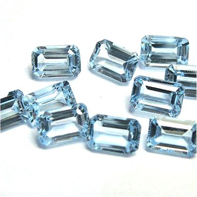 Naturel Sky Blue Topaz Octgon Shape 8X6 Mm 10 Pieces Lot. Top Quality Naturel Sky Blue Topaz 