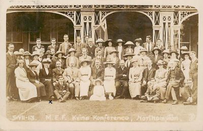 גלויה אחת מכנס אספרנטו בצפון המפטון, אנגליה 1913. תמונה אמיתית.