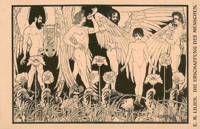 גלויה א.מ ליליאן 1910. עם תיאודור הרצל.