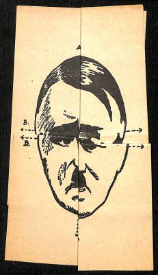 עלון אחד מקופל נגד היטלר שנות ה-40 הולנד.