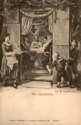 חגיגת סוכות, גלוית אופנהיימר 1900.