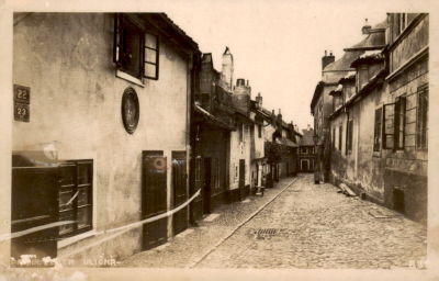 גלוית תמונה של הגטו היהודי בפראג, 1920.