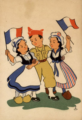 שחרור אלזס 1945, גלויה.