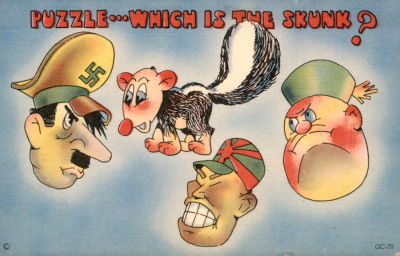 גלויה נגד היטלר, ארה"ב שנות ה-40.