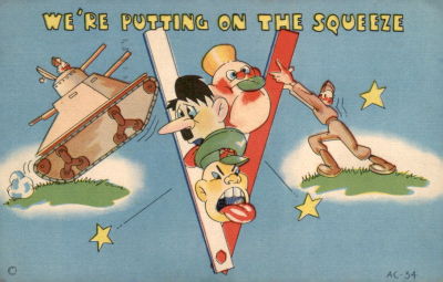 גלויה נגד היטלר, ארה"ב שנות ה-40.