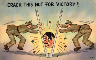 גלויה נגד היטלר, ארה"ב שנות ה-40.