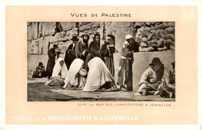 גלויה עם הכותל, שנות ה-20.