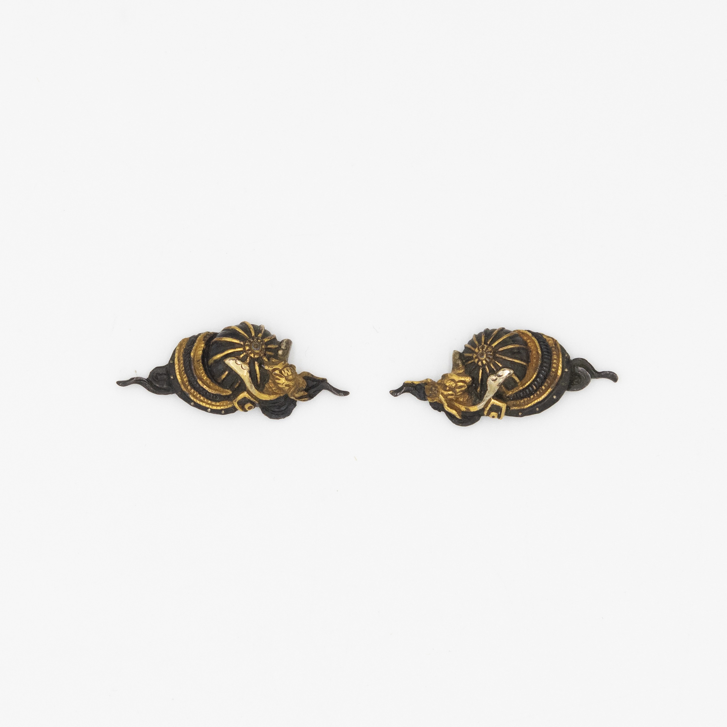 19th Century, Japanese Menuki, Kabuto Helmets Design