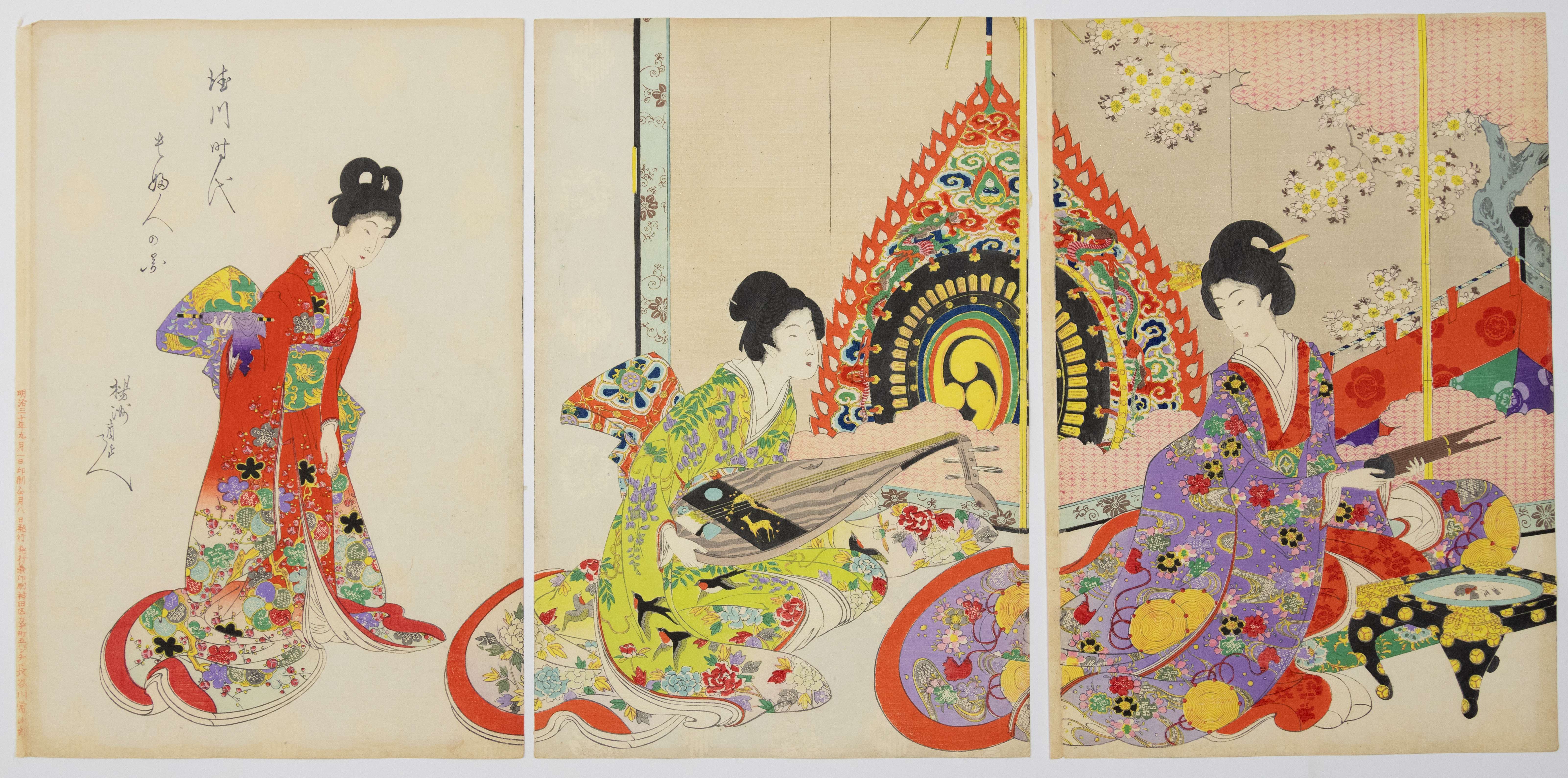 Chikanobu Yoshu, Musical Ensemble, Tokugawa Era