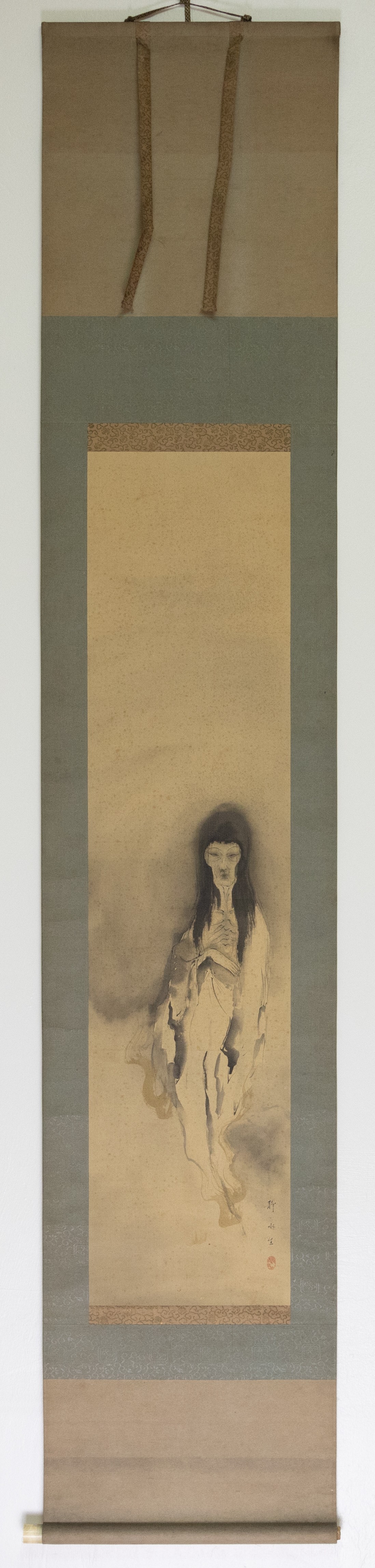 Seisuisei, Female Ghost, Antique Japanese Scroll Painting
