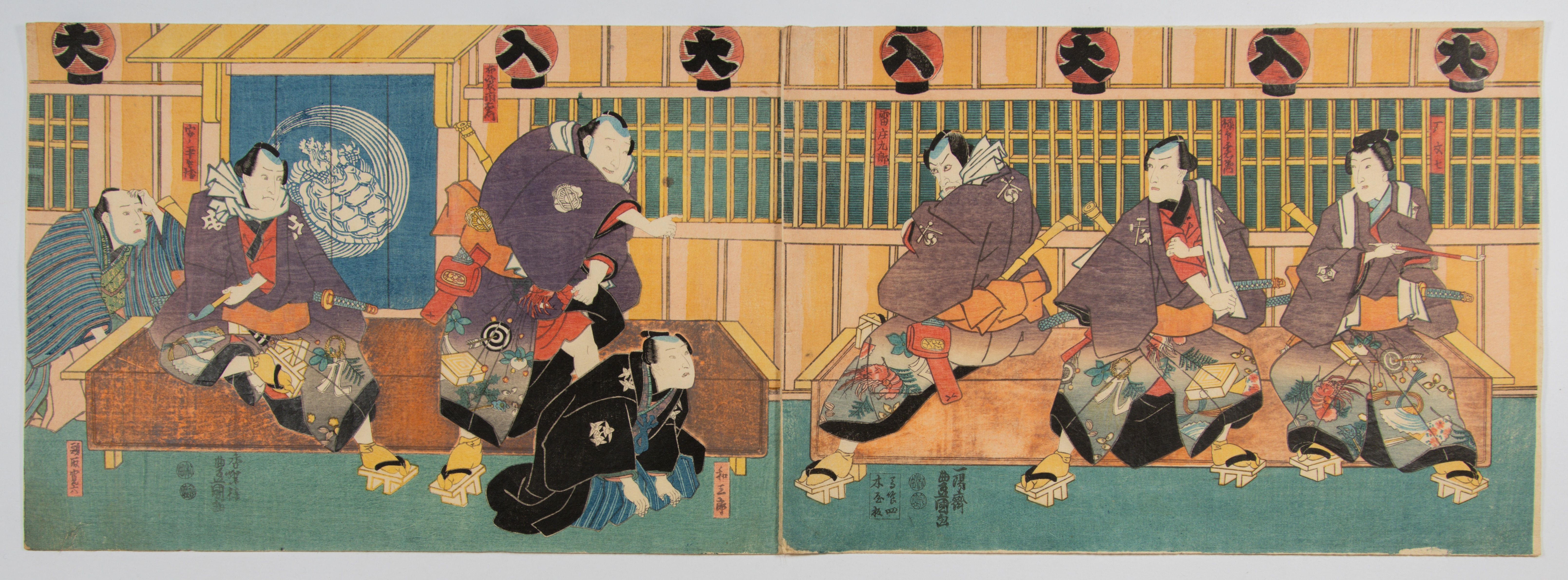 Toyokuni III Utagawa, The Five Bandits, Japanese Art