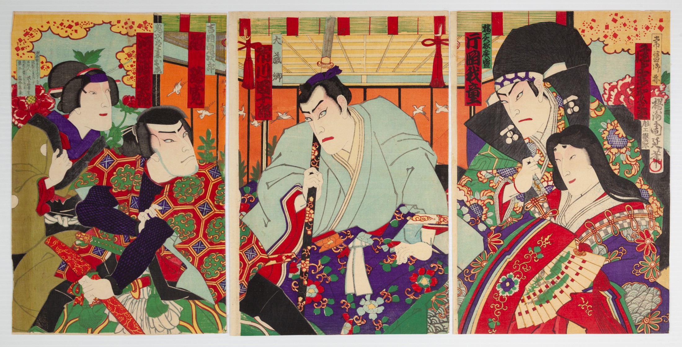 Chikanobu Yoshu, Kabuki play, Tale of Ichijo Okura, Ukiyo-e
