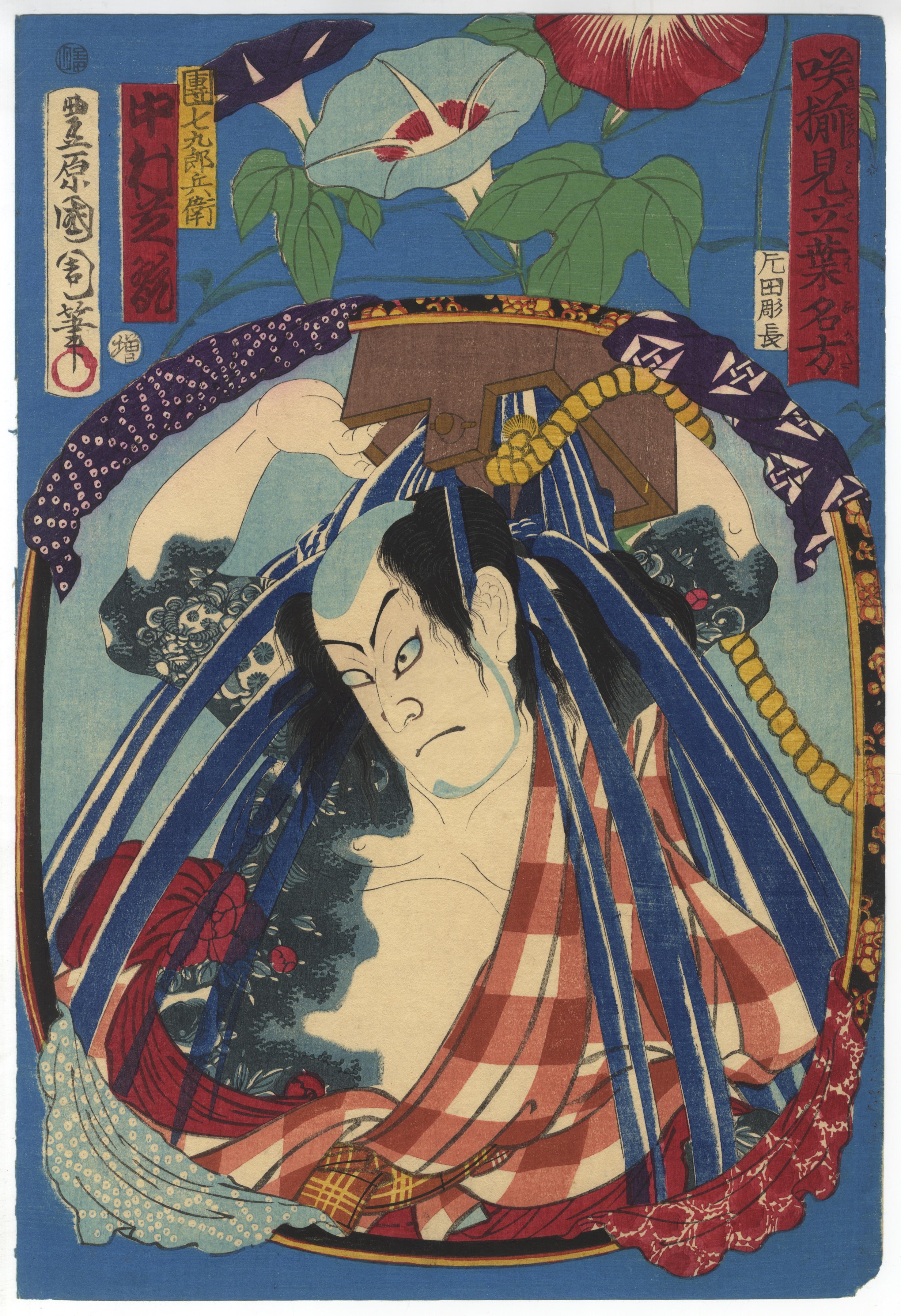 Kunichika, Actor Nakamura Shikan IV, Meiji Irezumi-e