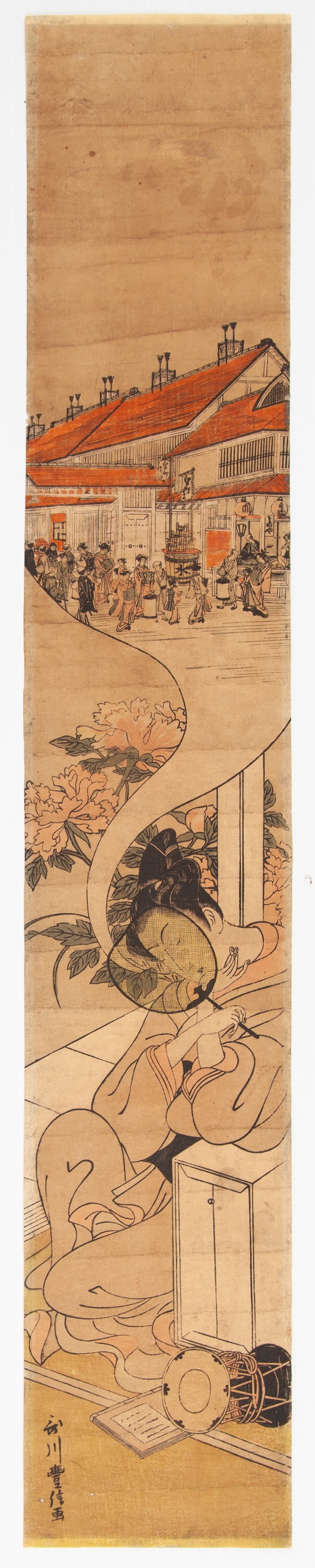 Toyonobu Ishikawa, Young Man and Pleasure Quarter, Ukiyo-e