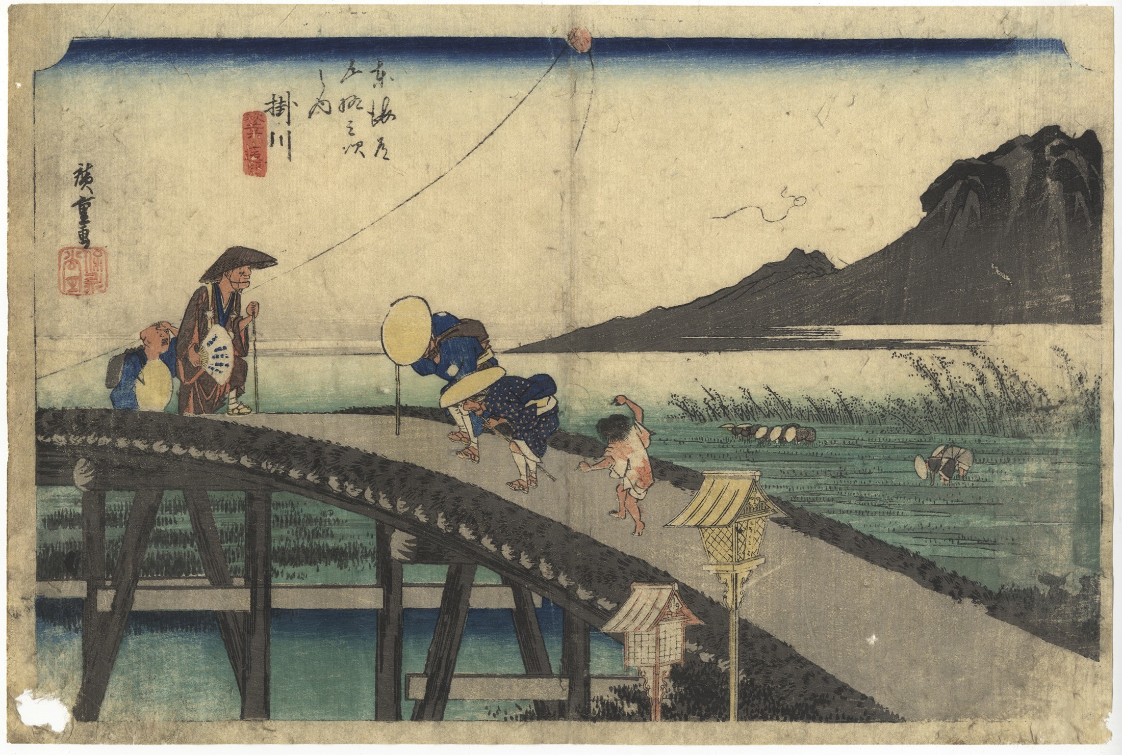Hiroshige Ando, Kakegawa, Stations of Tokaido, Ukiyo-e