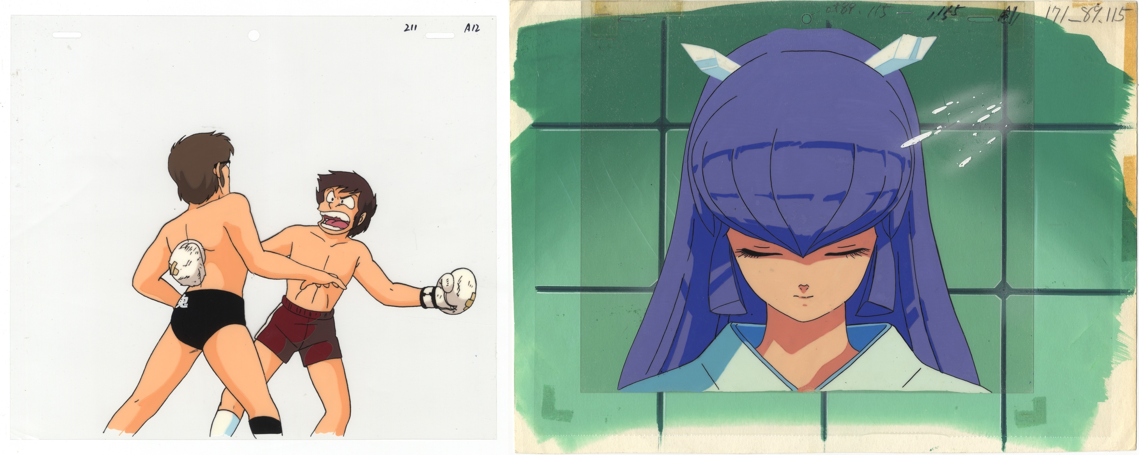 Set of 2 Vintage Urusei Yatsura Animation Cels