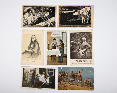 19. A COLLECTION OF 95 JEWISH RELATED POST CARDS. Europe, Holy Land and others. Including 