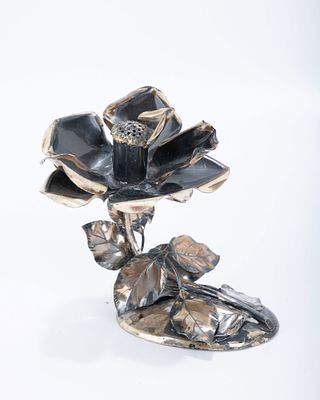A STERLING SILVER SPICE CONTAINER BY HANS TEPPICH (1904, Germany - 1983, Israel). Israel, c.