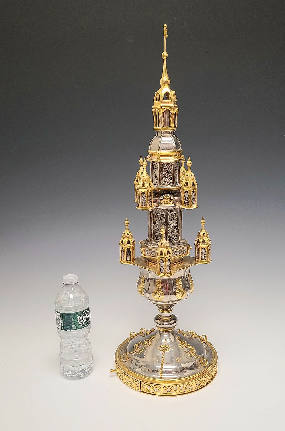 A MONUMENTAL STERLING SILVER COMMUNITY SPICE TOWER/HAVDALAH COMPENDIUM BY SHUKI FREIMAN. Israel 