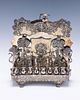 A PARCEL GILT SILVER HANUKKAH LAMP BY JAN POGORZELSKI. Warsaw, 1861. On four hand crafted feet. תמונה - 1