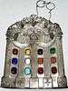 AN EXCEPTIONAL AMERICAN STERLING SILVER JEWELED TORAH SHIELD BY MILLWOOD JEWELERS. New York, c. תמונה - 2