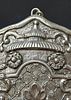 A RARE SILVER TORAH SHIELD. France (probably Strasbourg), c. 1850. Cartouche form. Embossed and תמונה - 1