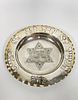 A SILVER HAVDALAH PLATE. Germany, c. 1900. Crimped edging and a chased border. The inner plate תמונה - 1