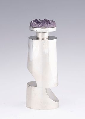 A STERLING SILVER SPICE CONTAINER BY CARMEL SHABI. Israel, 1990. A STERLING SILVER SPICE 