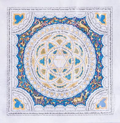 MICROGRAPHY: SHIR HASHIRIM HAND WRITTEN AND HAND DECORATED ON KLAF. Israel, modern. Israel 