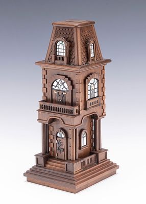 A MONUMENTAL FINE EBONY CHARITY BOX BY CATRIEL SUGARMAN. Jerusalem, c. 1995. A MONUMENTAL FINE 