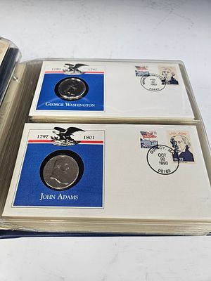 HAIL TO THE CHIEFS FIRST DAY COVERS BY FLEETWOOD. This collection features Presidential Medals 