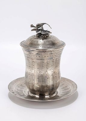 A LARGE SILVER HAVDALLAH COMPENDIUM. Ottoman Empire, c. 1900. Consisting of a plate, a large 