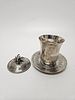 A LARGE SILVER HAVDALLAH COMPENDIUM. Ottoman Empire, c. 1900. Consisting of a plate, a large תמונה - 9