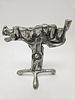 AN ALUMINUM MENORAH SCULPTURE BY DON DRUMM (American, b. 1935). A ALUMINUM MENORAH SCULPTURE BY תמונה - 3