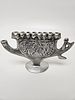 A ALUMINUM MENORAH SCULPTURE BY DON DRUMM (American, b. 1935). With an ark shaped base,. A תמונה - 4