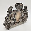 AN ANTIQUE SILVER HANUKKAH LAMP. Vienna, c. 1890. Austria, c.1880. On a rectangle base supported תמונה - 1