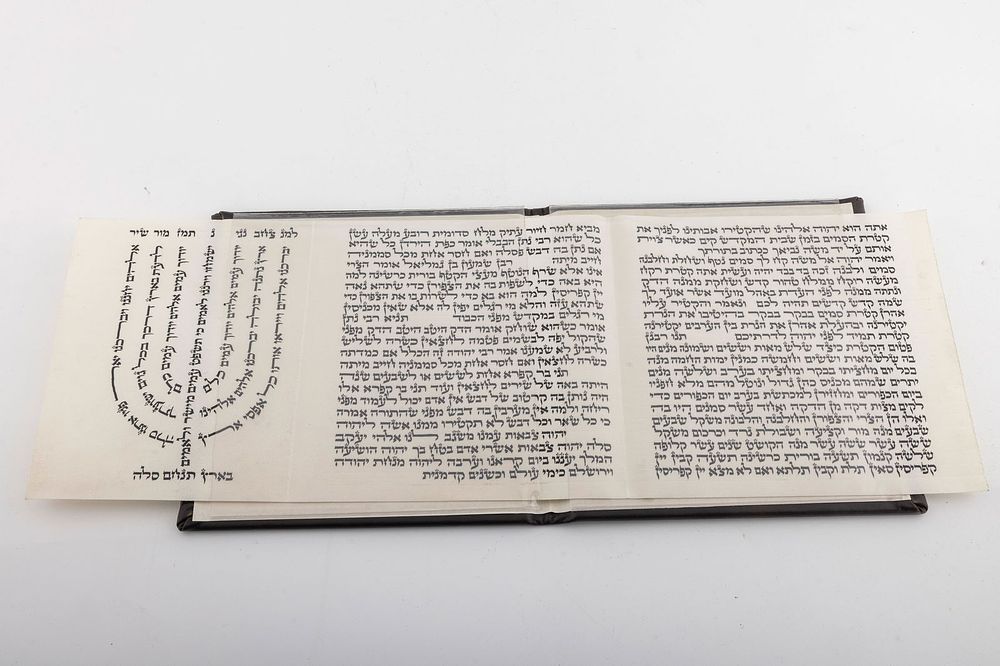 PARSHAT HAKETORET. Neatly written on natural klaf in Sephardic Ksav. Decorated with the menorah.