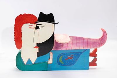 ELIYAHU SIDI - RABBI AND REBBETZIN AIRPLANE. Bernard Eliyahu Sidi (B. 1936, France).