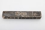 A STERLING SILVER TRAVELLING HANUKKAH LAMP. American, 20th century. Rectangular in form. תמונה - 1