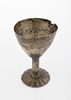 A RARE SEPHARDIC SILVER KIDDUSH CUP. In goblet form. Chased with a dedication dating to 1853. תמונה - 3