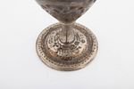 A RARE SEPHARDIC SILVER KIDDUSH CUP. Probably Morocco, 19th century. In goblet form. Engraved תמונה - 1