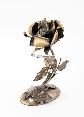 A STERLING SILVER SPICE CONTAINER BY HANS TEPPICH (1904, Germany - 1983, Israel). Israel, c. 