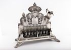 AN ANTIQUE SILVER HANUKKAH LAMP. Germany, c. 1880. [object Object]תמונה - 1