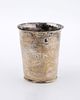 AN EARLY AND LARGE SILVER KIDDUSH CUP. Poland, c. 1820. Engraved with a running stag and תמונה - 1