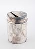 A HEAVY STERLING SILVER CHARITY CONTAINER. Probably Israel, c. 2000. Modernist form. With תמונה - 1