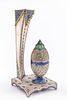 A MAGNIFICENT STERLING SILVER, ENAMEL AND LAPIS ETROG AND LULAV CONTAINER BY DEKEL AVIV. Israel, c.תמונה - 1
