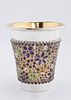 A GEM ENCRUSTED KIDDUSH CUP AND UNDERPLATE BY DEKEL AVIV. Jerusalem, modern. Decorated with תמונה - 2