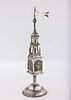 AN EARLY SILVER SPICE TOWER. Poland, 1818. On a domerd basw with a main spice section with תמונה - 1